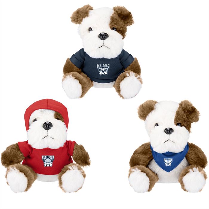 TH80076 6" Baxter Bulldog Plush with Custom Imprint